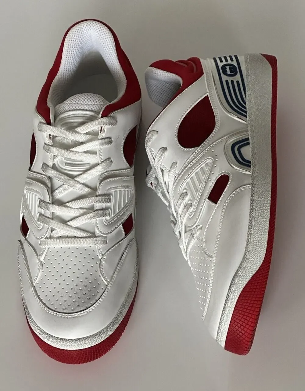 Gucci Men's Low-top White/Red Leather Sneakers 11 US (Gucci 10.5G) 697882 IT NIB